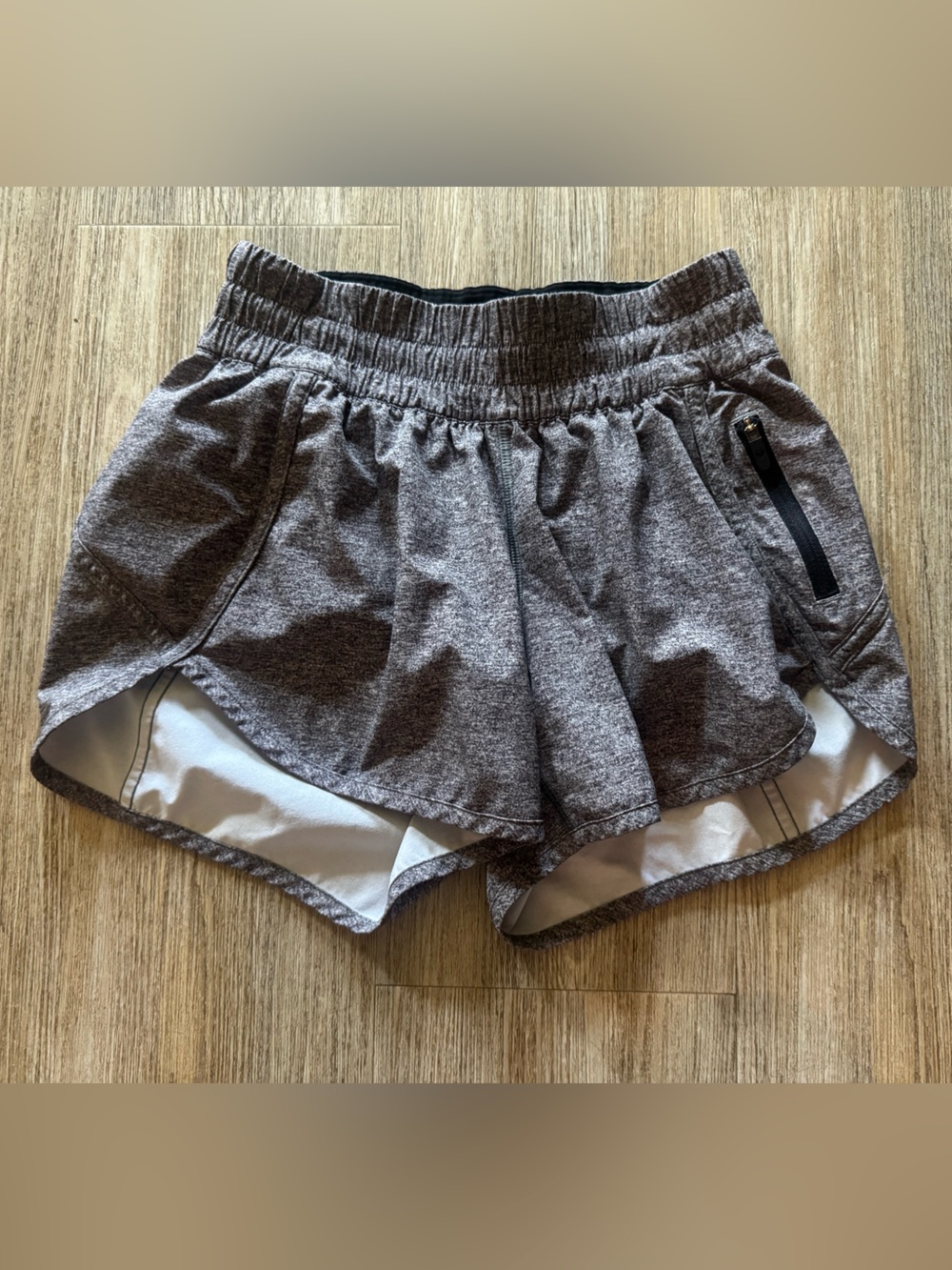Lululemon Heather Gray Athletic Short with Built-in liner